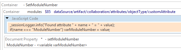 Container - set module number interface