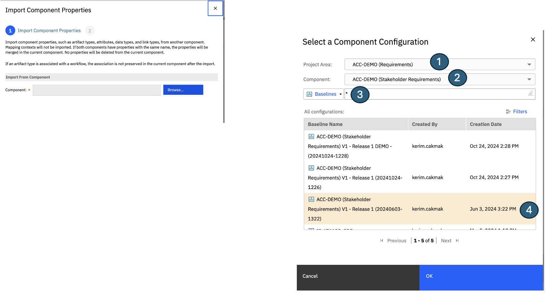 Reducing the Baseline Scope to Modules in IBM Engineering DOORS Next ...