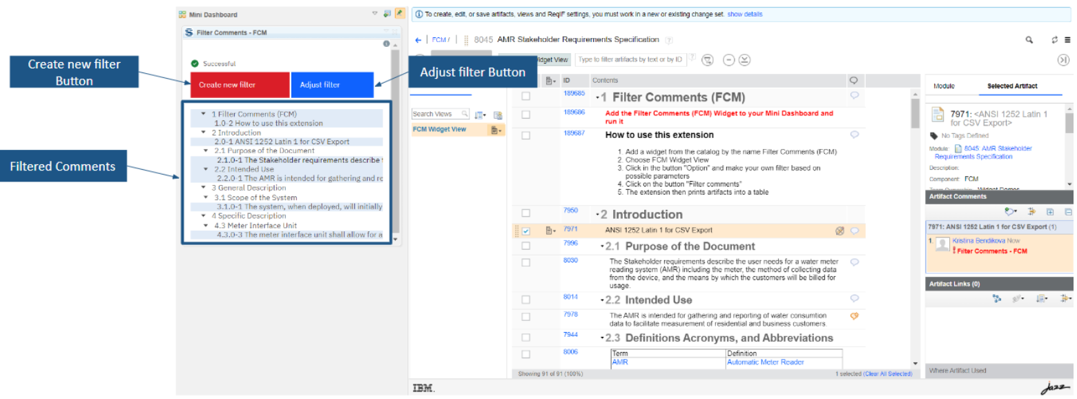 There is an option button where you can choose between filtering options, there is a main button and a showcase of filtered comments
